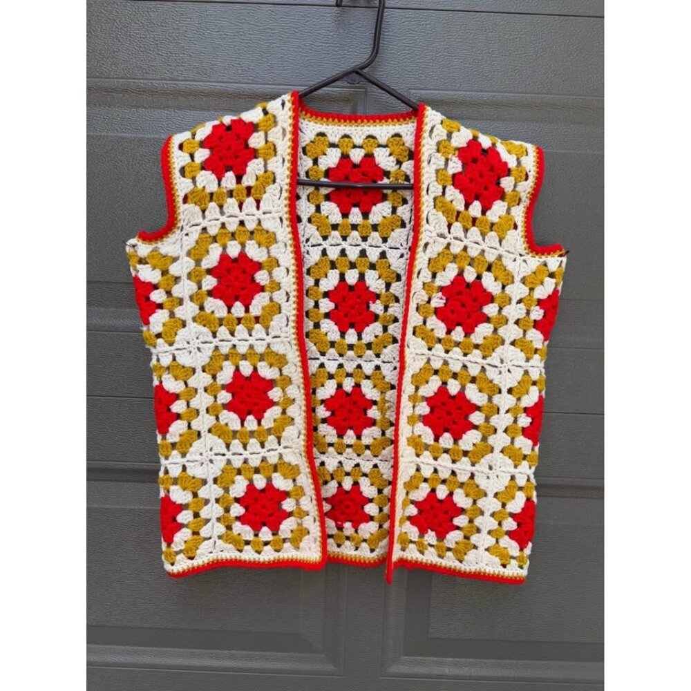 Granny Square Crochet Vest